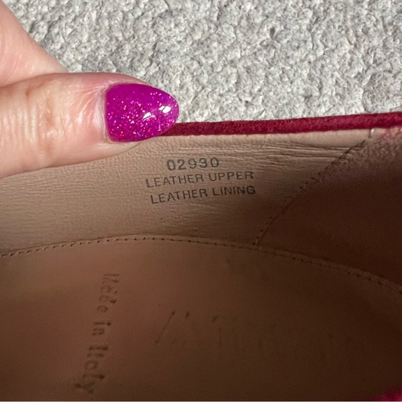 J.Crew: Classic Made In Italy Red Suede Rounded Toe Block High Heels Size 9 - Picture 8 of 10